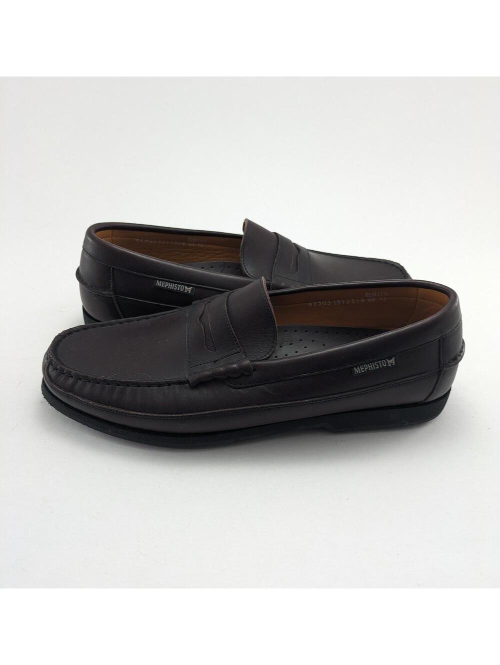 Mens MEPHISTO Cap Vert Classic Penny Air Relax Brown Leather Loafers Shoes Sz 12
